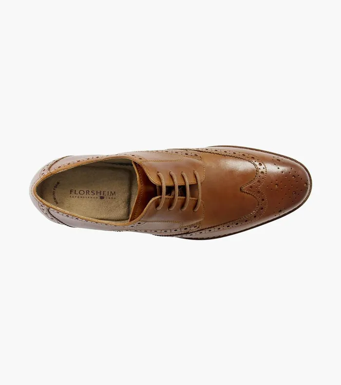 Matera Wingtip Oxford Cognac Men Florsheim Dress Shoes
