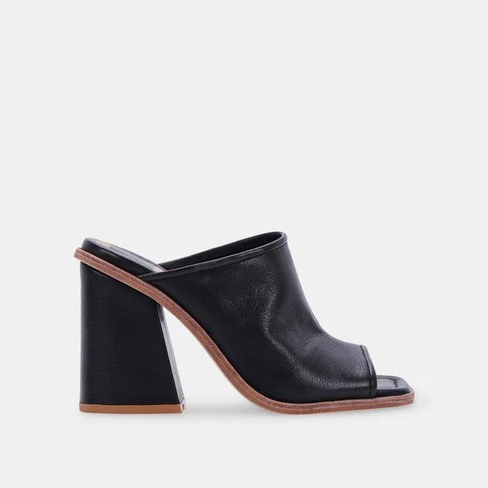 Mavise Heels Onyx Leather Women Dolce Vita Heels