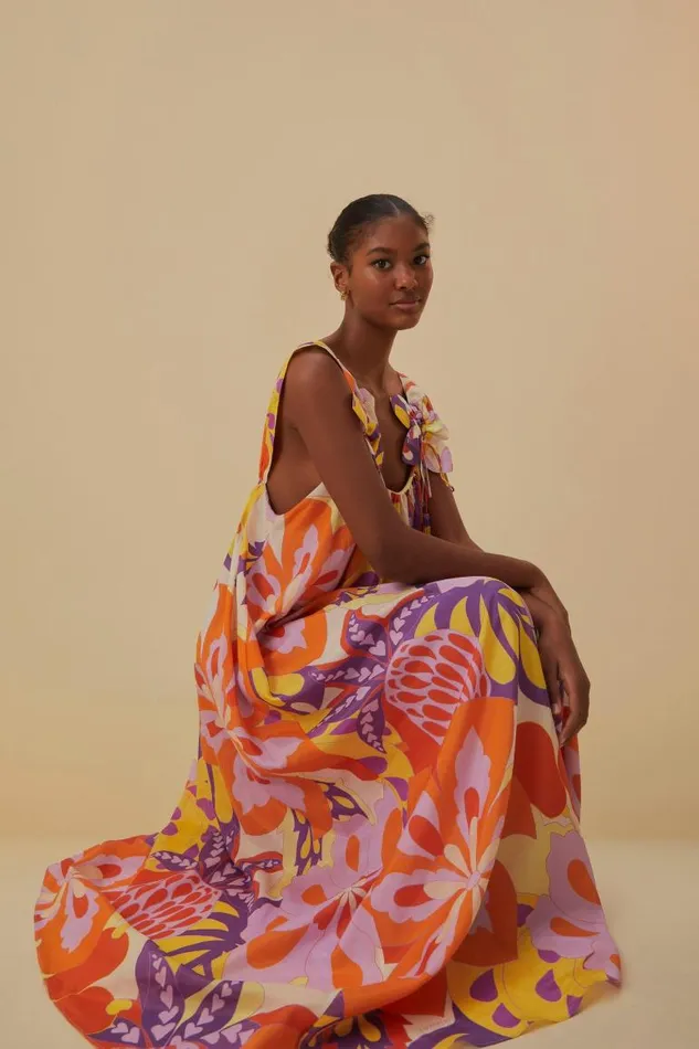 Maxi Dresses Women FARM Rio Lee Floral Sleeveless Maxi Dress Maxi Dresses Women FARM Rio Lee Floral Sleeveless Maxi Dress