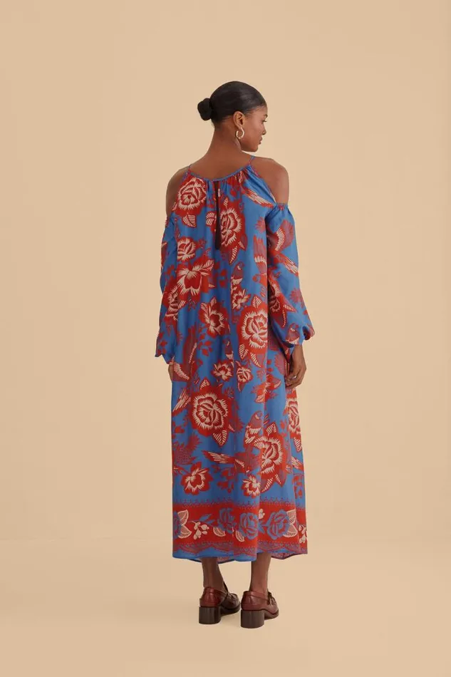 Maxi Dresses Women FARM Rio Light Blue Lace Garden Maxi Dress Maxi Dresses Women FARM Rio Light Blue Lace Garden Maxi Dress