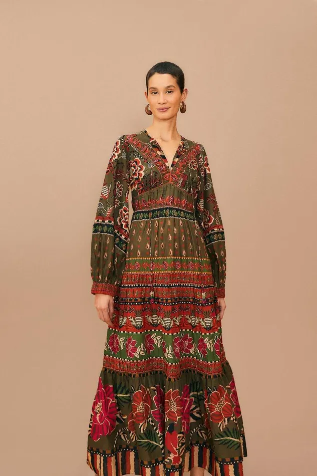 Maxi Dresses Women FARM Rio Multicolor Ainika Floral Garden Maxi Dress Maxi Dresses Women FARM Rio Multicolor Ainika Floral Garden Maxi Dress