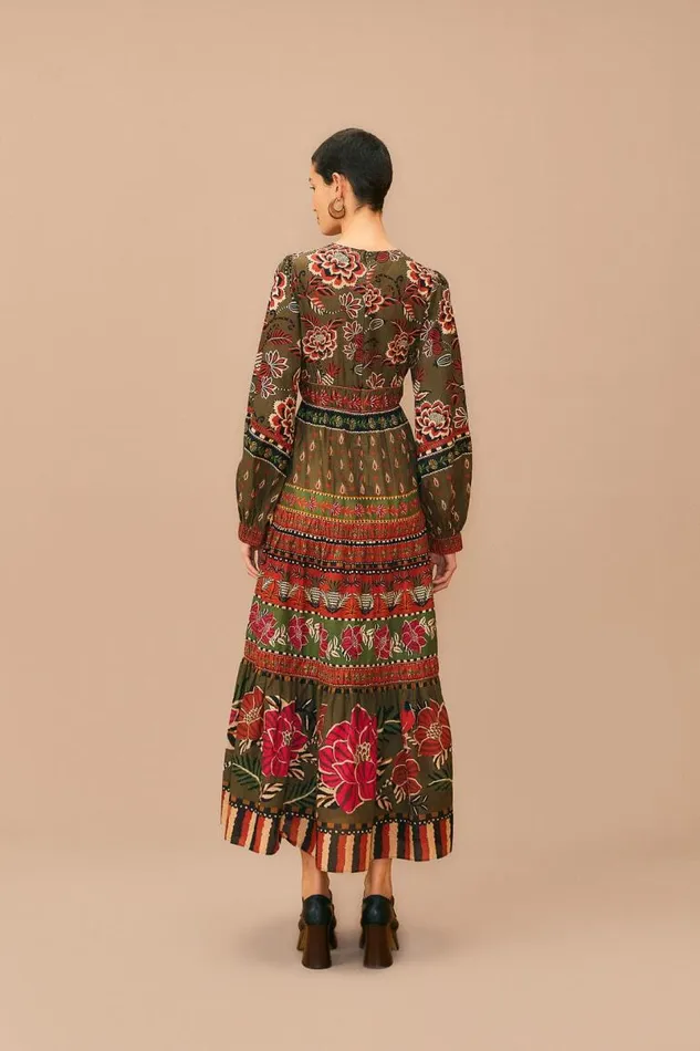 Maxi Dresses Women FARM Rio Multicolor Ainika Floral Garden Maxi Dress Maxi Dresses Women FARM Rio Multicolor Ainika Floral Garden Maxi Dress