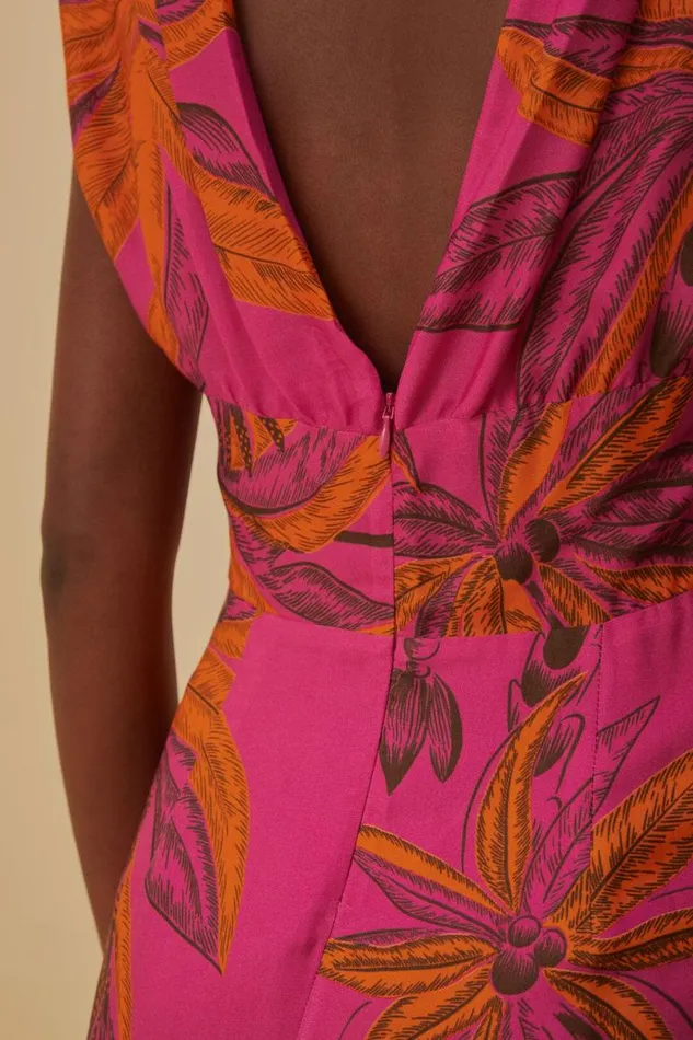 Maxi Dresses Women FARM Rio Pink Beach Forest Lenzing Ecovero Viscose Maxi Dress