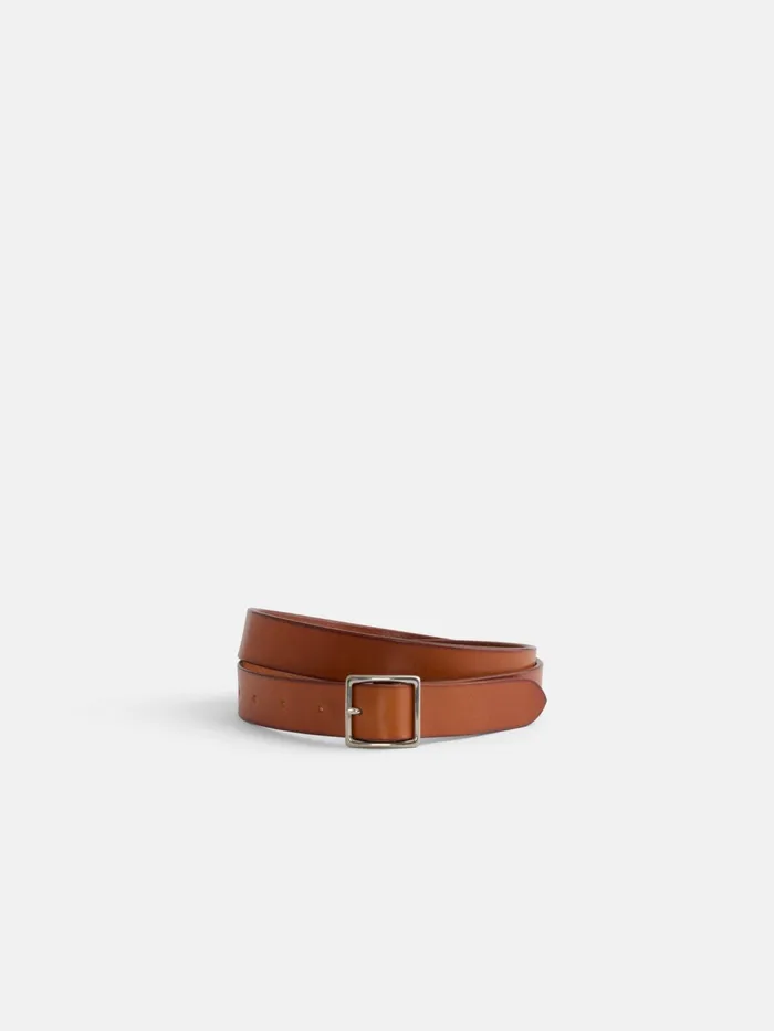Maximum Henry Albert Slim Square Belt Brown Men Alex Mill