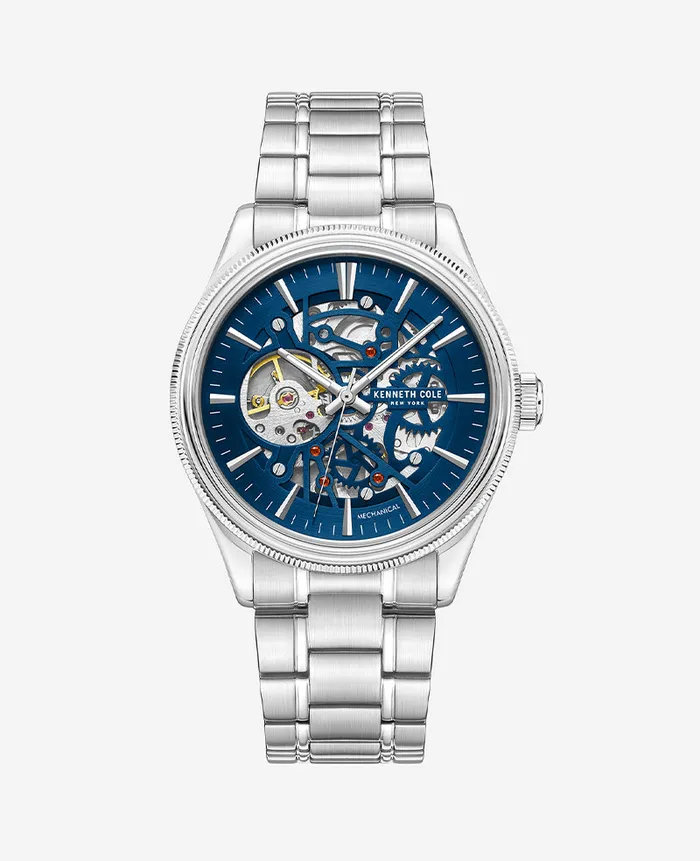 Mechanical Stainless Steel Watch Silver Men Kenneth Cole Watches