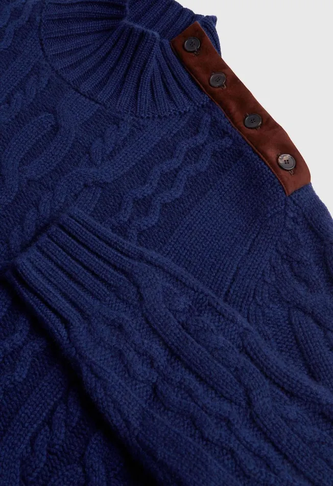 Men All Over Cable Mock Neck Sweater Marine Blue Paul Stuart Sweaters Men All Over Cable Mock Neck Sweater Marine Blue Paul Stuart Sweaters