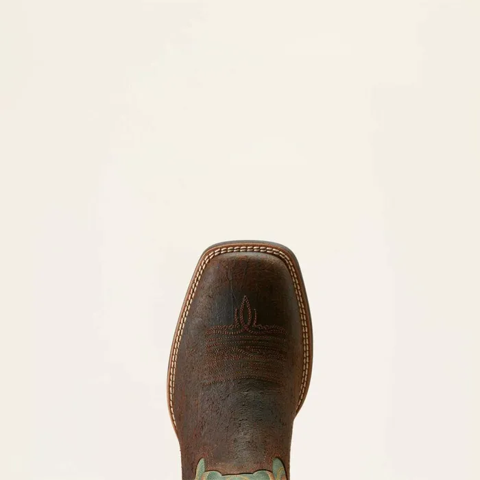 Men Amos Cowboy Boot Rockweed Brownsurf Green Ariat Western Boots Men Amos Cowboy Boot Rockweed Brownsurf Green Ariat Western Boots