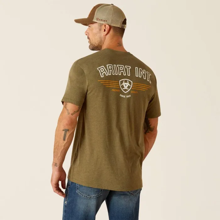 Men Ariat Outline Wing TShirt Military Heather Ariat TShirts and Polos Men Ariat Outline Wing TShirt Military Heather Ariat TShirts and Polos