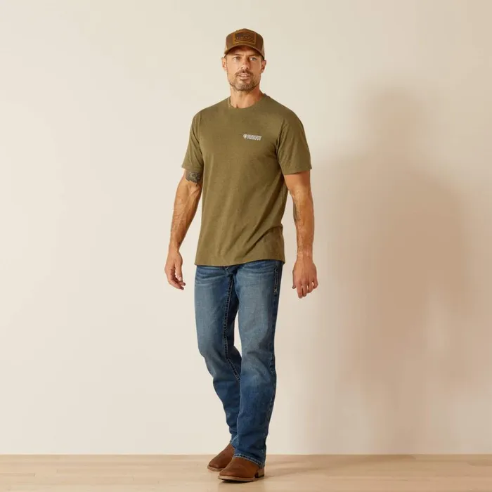 Men Ariat Outline Wing TShirt Military Heather Ariat TShirts and Polos Men Ariat Outline Wing TShirt Military Heather Ariat TShirts and Polos