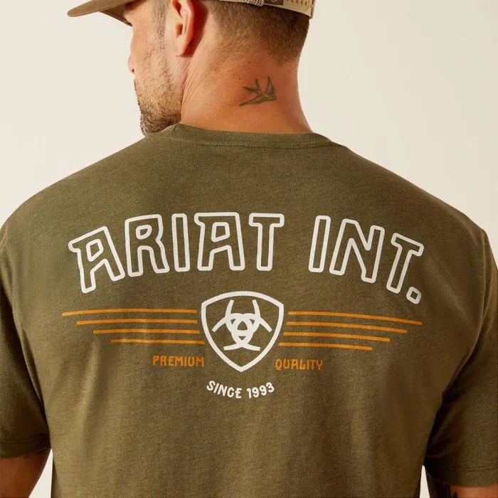 Men Ariat Outline Wing TShirt Military Heather Ariat TShirts and Polos Men Ariat Outline Wing TShirt Military Heather Ariat TShirts and Polos