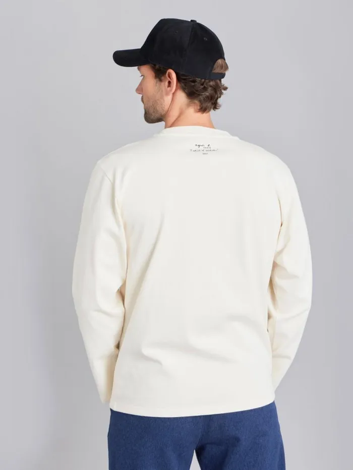 Men Artist039s Collection Agns B OffWhite Cotton Christof TShirt With Artist Bst Men Artist039s Collection Agns B OffWhite Cotton Christof TShirt With Artist Bst