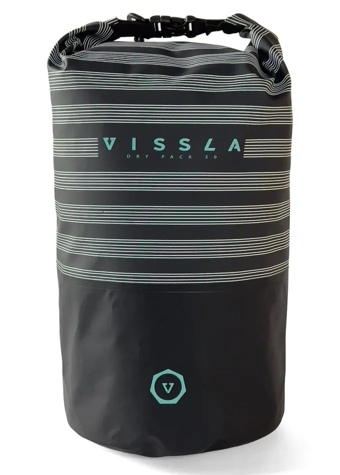 Men Bags Vissla 7 Seas 20L Dry Pack Black Stripe