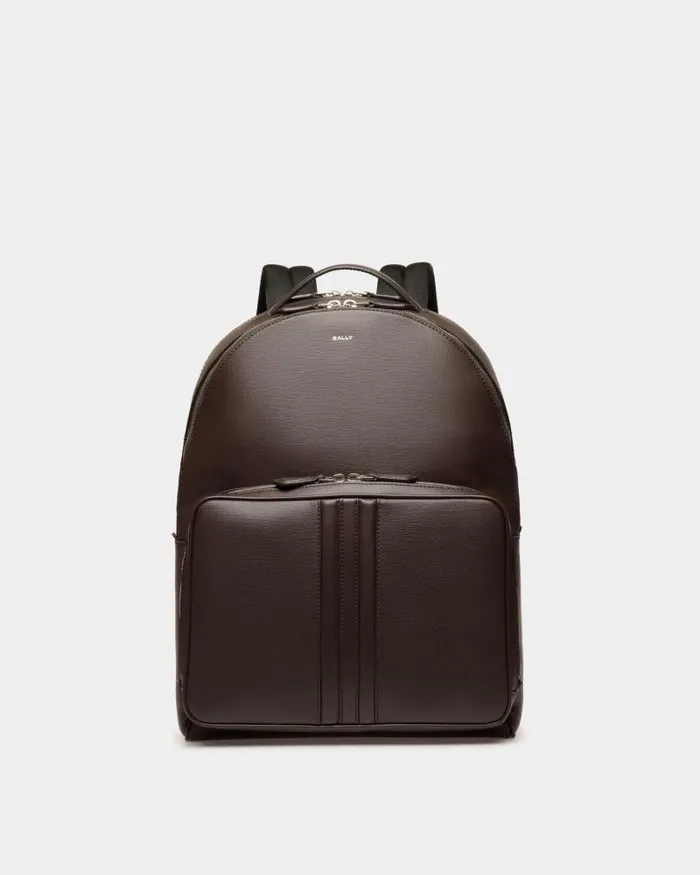 Men Bally Backpacks Mythos Backpack In Ebano Recycled Leather Brown