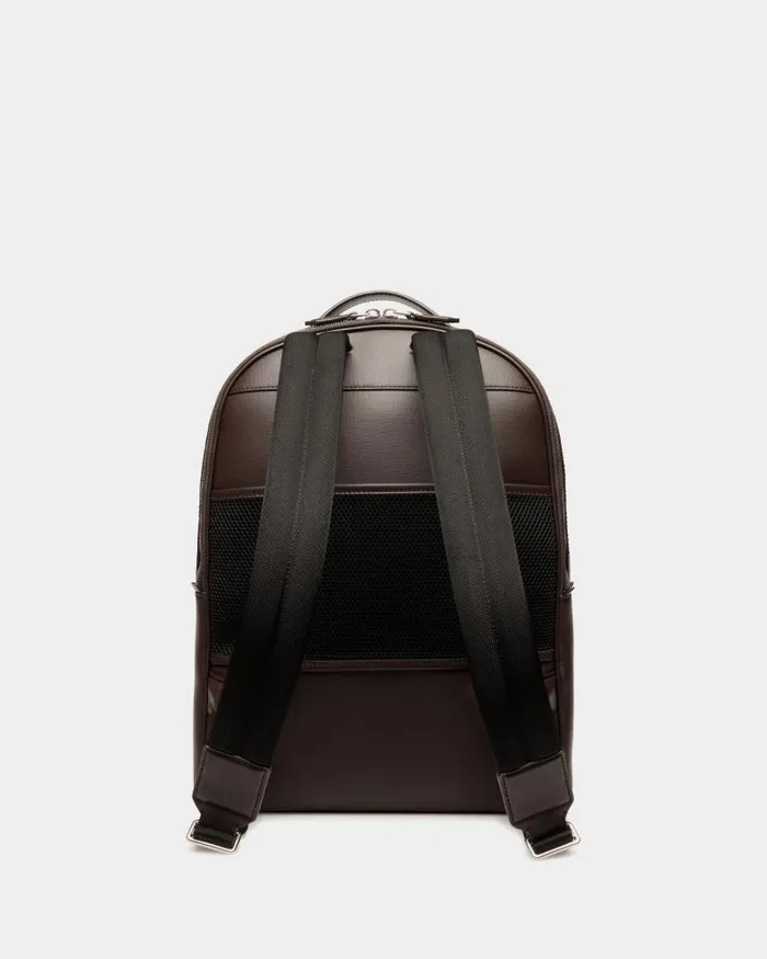 Men Bally Backpacks Mythos Backpack In Ebano Recycled Leather Brown Men Bally Backpacks Mythos Backpack In Ebano Recycled Leather Brown