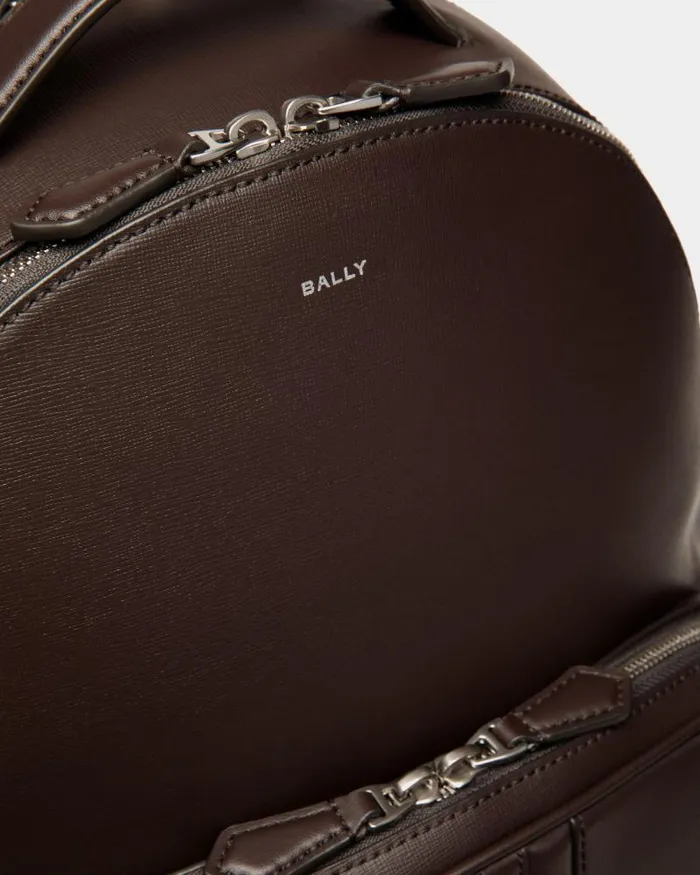 Men Bally Backpacks Mythos Backpack In Ebano Recycled Leather Brown Men Bally Backpacks Mythos Backpack In Ebano Recycled Leather Brown