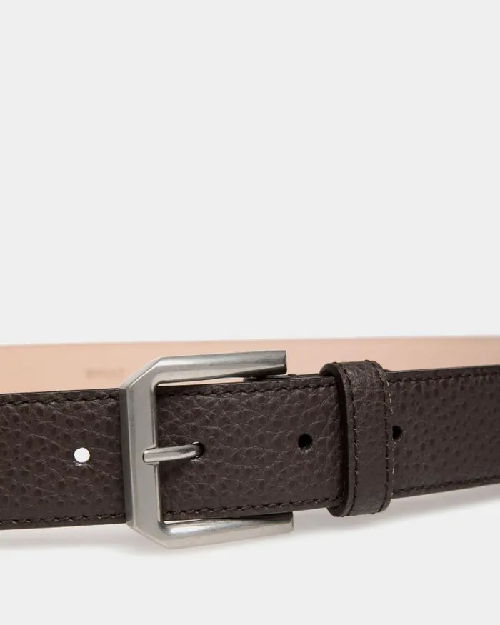 Men Bally Belts Carl 30mm Belt In Brown Leather Brown Men Bally Belts Carl 30mm Belt In Brown Leather Brown