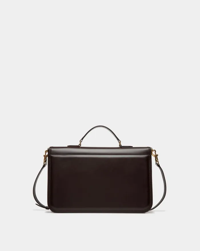 Men Bally Business Bags Beckett Briefcase In Ebano Leather Brown Men Bally Business Bags Beckett Briefcase In Ebano Leather Brown