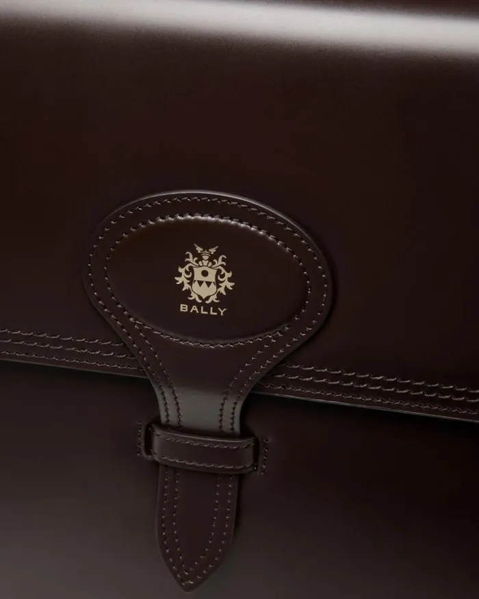 Men Bally Business Bags Beckett Briefcase In Ebano Leather Brown Men Bally Business Bags Beckett Briefcase In Ebano Leather Brown