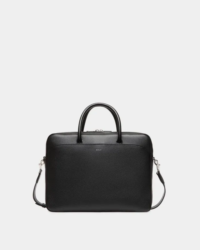 Men Bally Business Bags Oeden Briefcase In Black Leather Black