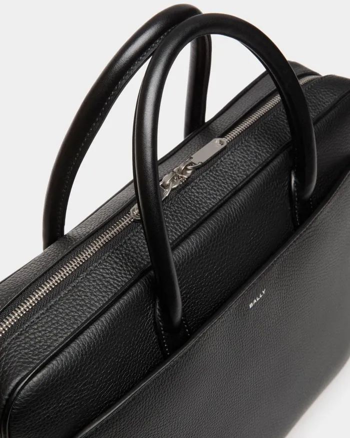 Men Bally Business Bags Oeden Briefcase In Black Leather Black Men Bally Business Bags Oeden Briefcase In Black Leather Black
