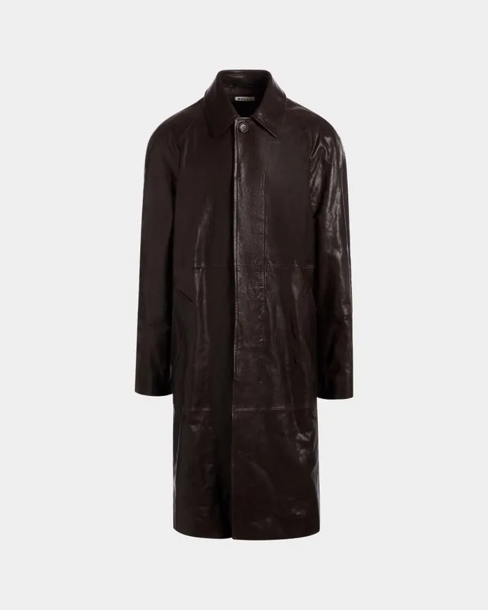 Men Bally Coats and Jackets Coat In Brown Leather Brown