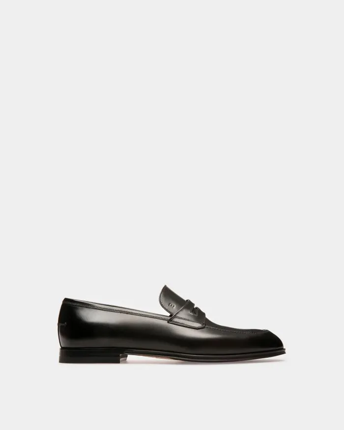 Men Bally Loafers and Moccasins Webb Leather Loafers In Black Black