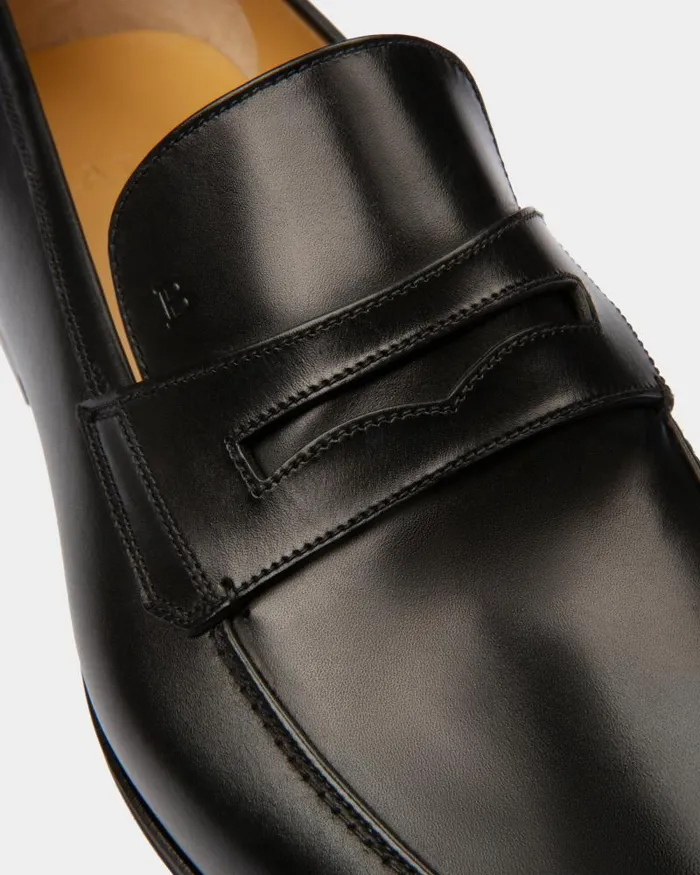 Men Bally Loafers and Moccasins Webb Leather Loafers In Black Black Men Bally Loafers and Moccasins Webb Leather Loafers In Black Black
