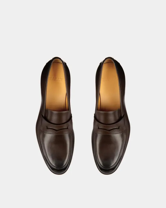 Men Bally Loafers and Moccasins Webb Men039s Calf Leather Loafer In Dark Brown Brown Men Bally Loafers and Moccasins Webb Men039s Calf Leather Loafer In Dark Brown Brown