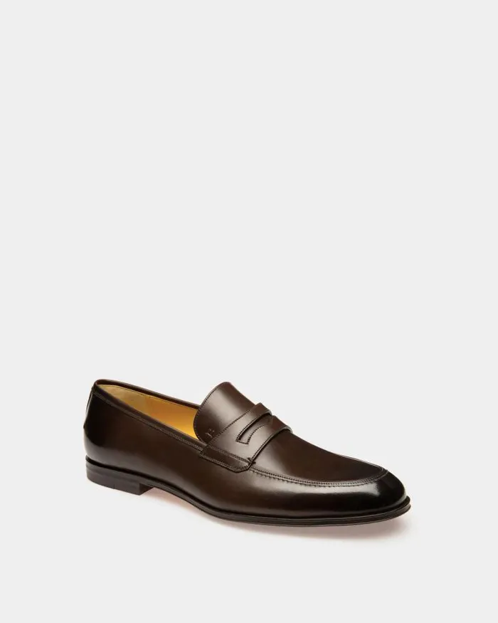 Men Bally Loafers and Moccasins Webb Men039s Calf Leather Loafer In Dark Brown Brown Men Bally Loafers and Moccasins Webb Men039s Calf Leather Loafer In Dark Brown Brown