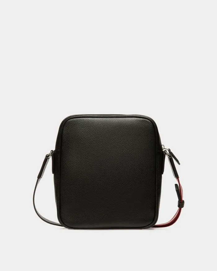 Men Bally Messenger Bags Code Crossbody Bag In Leather Black Men Bally Messenger Bags Code Crossbody Bag In Leather Black