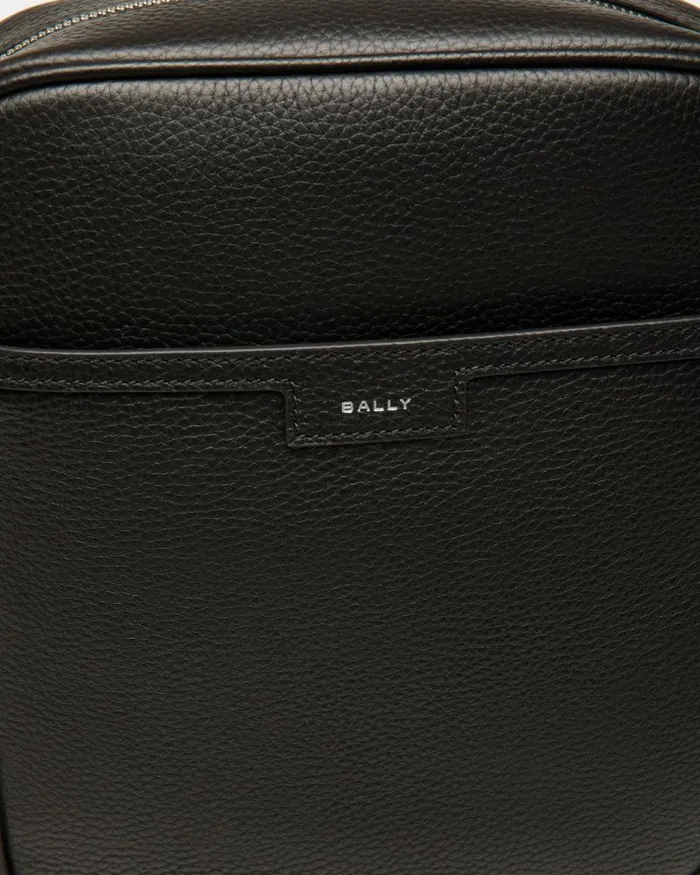 Men Bally Messenger Bags Code Crossbody Bag In Leather Black Men Bally Messenger Bags Code Crossbody Bag In Leather Black