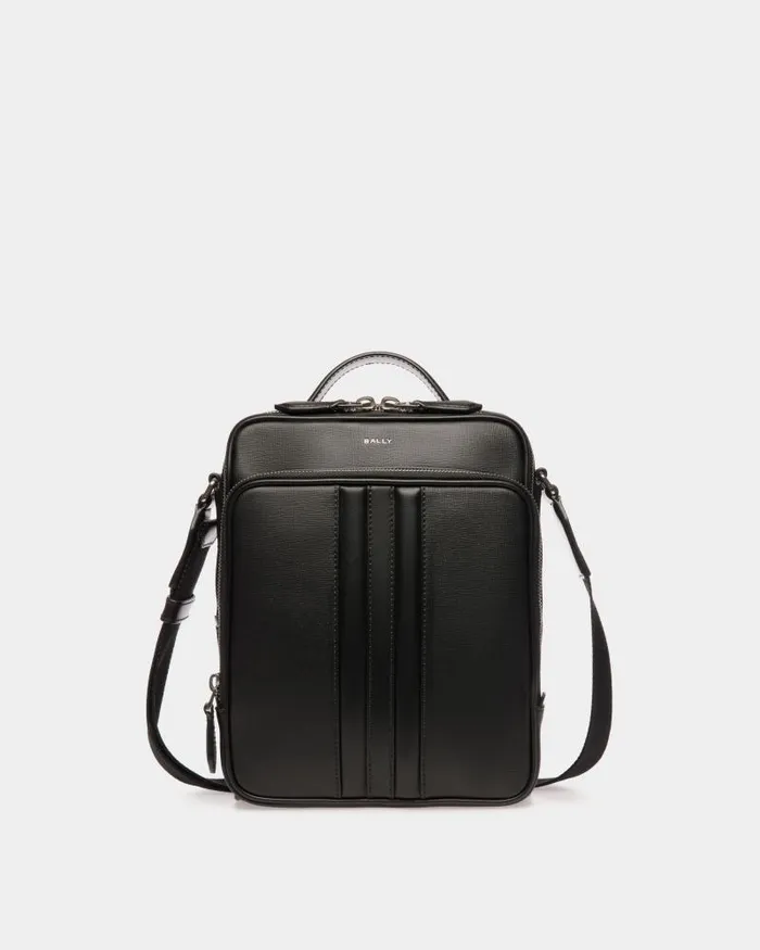 Men Bally Messenger Bags Mythos Crossbody Bag In Black Recycled Leather Black