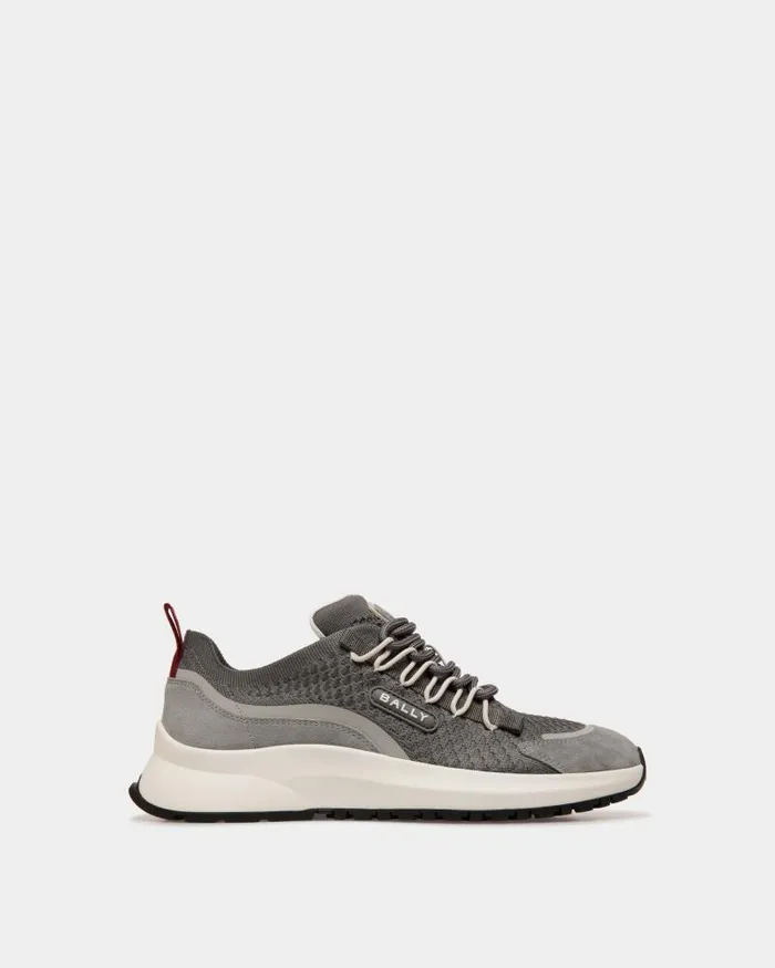 Men Bally Sneakers Outline Sneaker In Light Grey Knit Grey