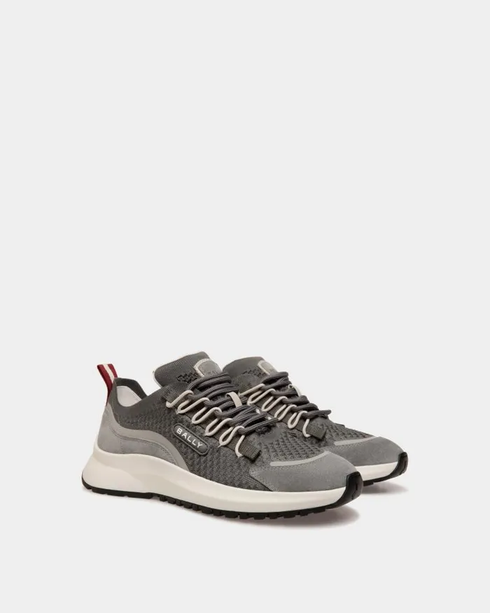 Men Bally Sneakers Outline Sneaker In Light Grey Knit Grey Men Bally Sneakers Outline Sneaker In Light Grey Knit Grey