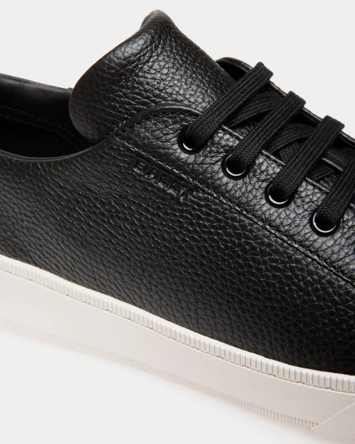 Men Bally Sneakers Raise Sneaker In Black Grained Leather Black Men Bally Sneakers Raise Sneaker In Black Grained Leather Black