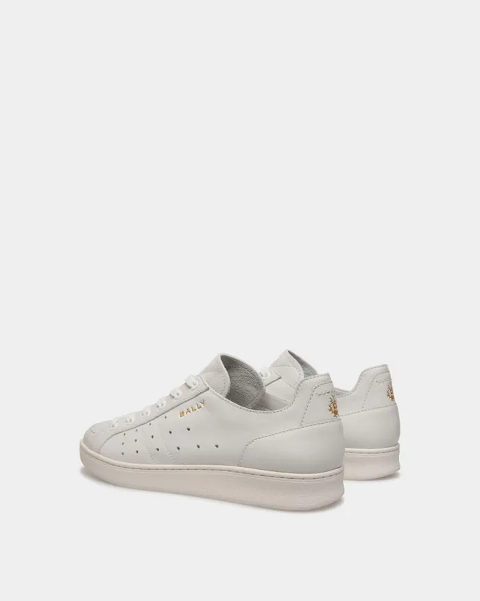 Men Bally Sneakers Tennis Sneaker In White Leather White Men Bally Sneakers Tennis Sneaker In White Leather White