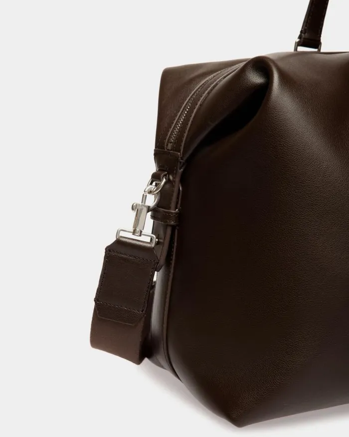 Men Bally Travel Bags Code Weekender In Ebano Leather Brown Men Bally Travel Bags Code Weekender In Ebano Leather Brown