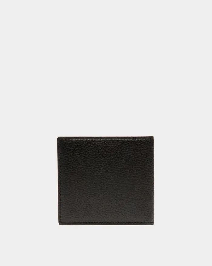 Men Bally Wallets and Card Holders Ribbon Bifold Wallet In Black Grained Leather Black Men Bally Wallets and Card Holders Ribbon Bifold Wallet In Black Grained Leather Black