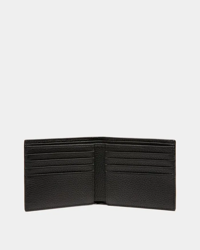 Men Bally Wallets and Card Holders Ribbon Bifold Wallet In Black Grained Leather Black Men Bally Wallets and Card Holders Ribbon Bifold Wallet In Black Grained Leather Black