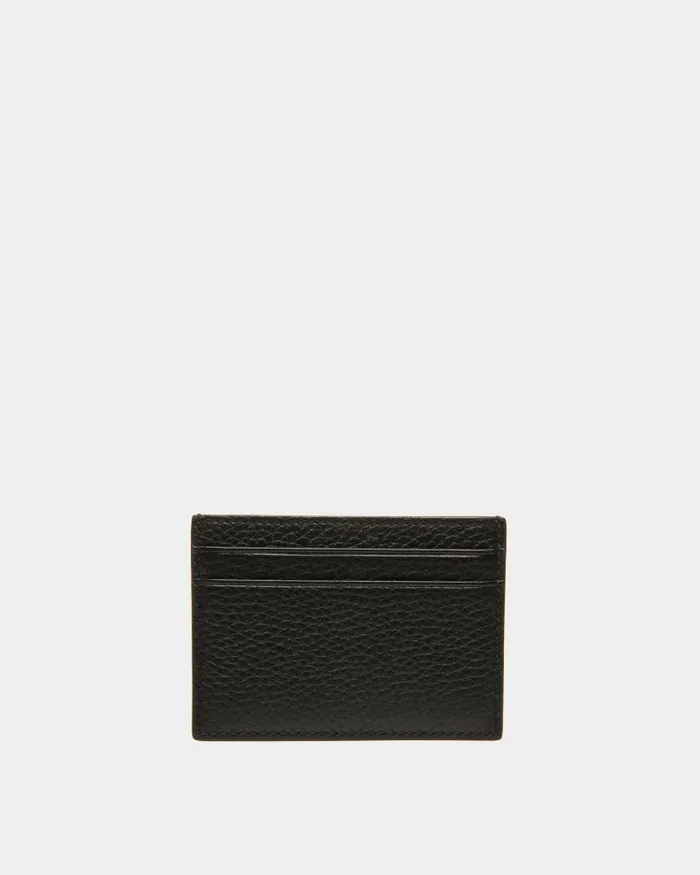 Men Bally Wallets and Card Holders Ribbon Card Holder In Black Leather Black Men Bally Wallets and Card Holders Ribbon Card Holder In Black Leather Black