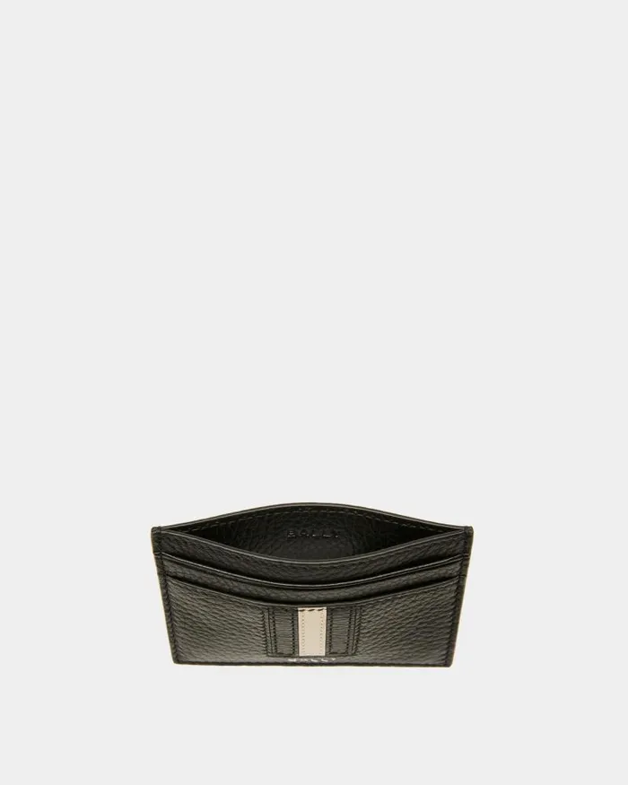 Men Bally Wallets and Card Holders Ribbon Card Holder In Black Leather Black Men Bally Wallets and Card Holders Ribbon Card Holder In Black Leather Black