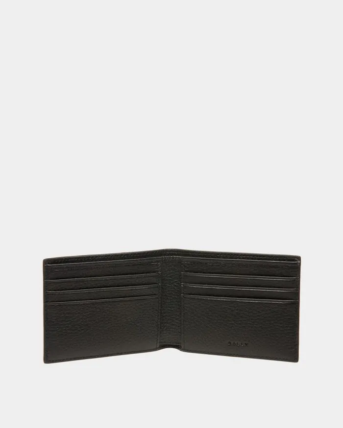 Men Bally Wallets and Card Holders Ribbon Wallet In Black Leather Black Men Bally Wallets and Card Holders Ribbon Wallet In Black Leather Black