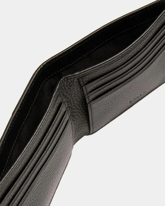 Men Bally Wallets and Card Holders Ribbon Wallet In Black Leather Black Men Bally Wallets and Card Holders Ribbon Wallet In Black Leather Black