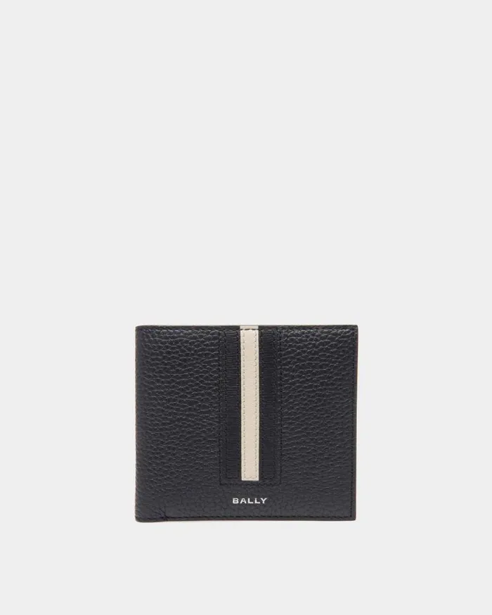 Men Bally Wallets and Card Holders Ribbon Wallet In Midnight Leather Blue