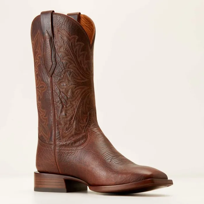 Men Bench Made Bassett Cowboy Boot Saddle Brown Bison Ariat Western Boots Men Bench Made Bassett Cowboy Boot Saddle Brown Bison Ariat Western Boots