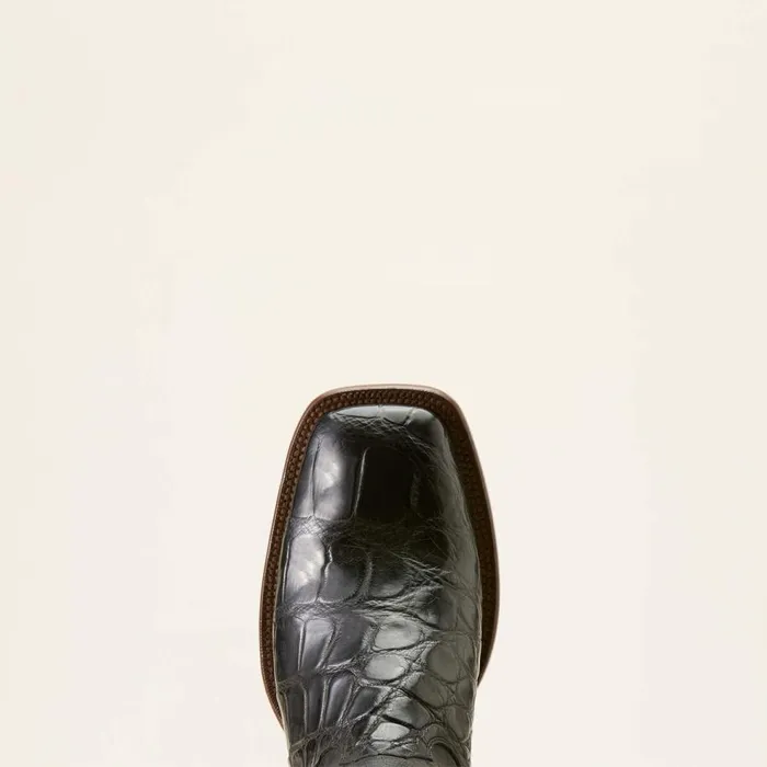 Men Bench Made Bassett Western Boot Black American Alligator Ariat Western Boots Men Bench Made Bassett Western Boot Black American Alligator Ariat Western Boots