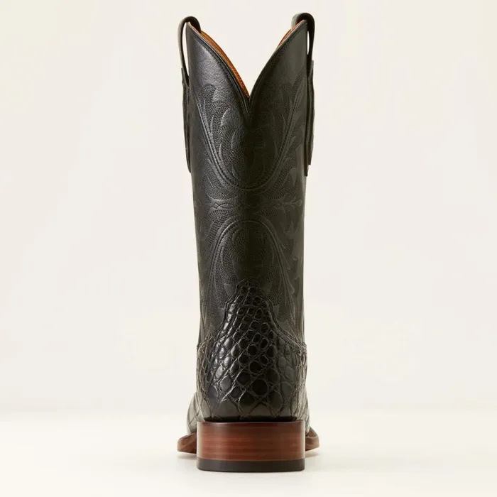 Men Bench Made Bassett Western Boot Black American Alligator Ariat Western Boots Men Bench Made Bassett Western Boot Black American Alligator Ariat Western Boots