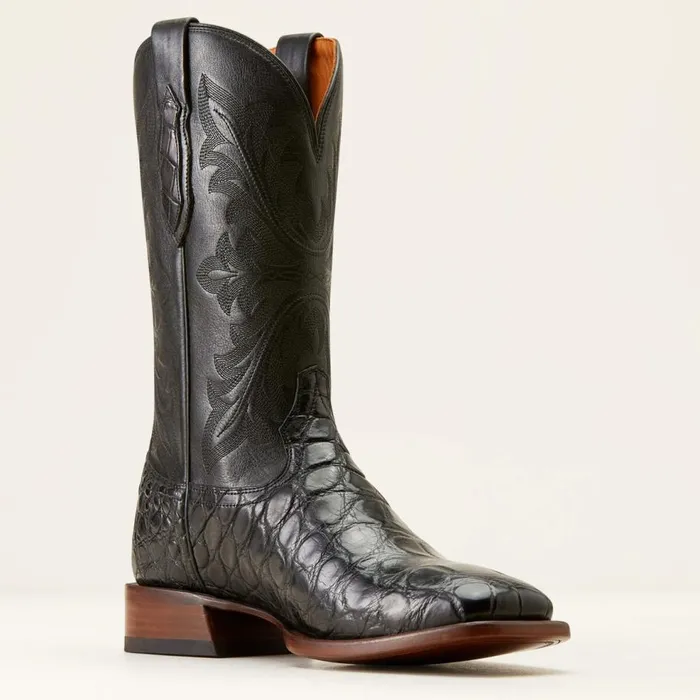 Men Bench Made Bassett Western Boot Black American Alligator Ariat Western Boots Men Bench Made Bassett Western Boot Black American Alligator Ariat Western Boots