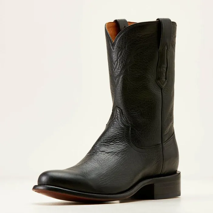 Men Bench Made Clanton Western Boot Cool Black Bison Ariat Western Boots