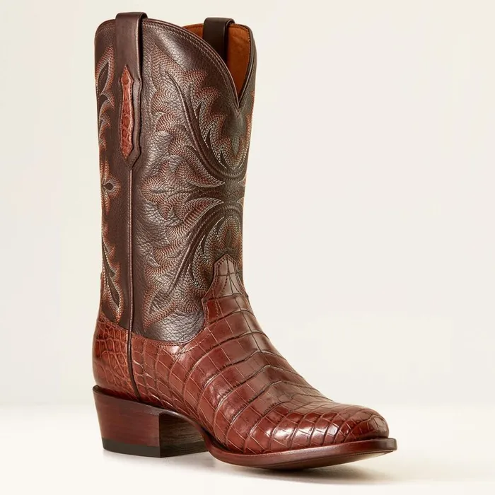 Men Bench Made James Western Boot Whiskey Nile Crocrustic Tobacco Ariat Western Boots Men Bench Made James Western Boot Whiskey Nile Crocrustic Tobacco Ariat Western Boots